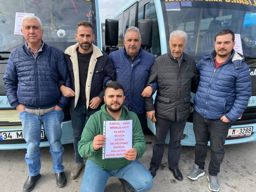 KARTAL JAWA  MİNİBÜSÇÜ ESNAFI BİR GÜNLÜK GELİRLERİNİ AFAD