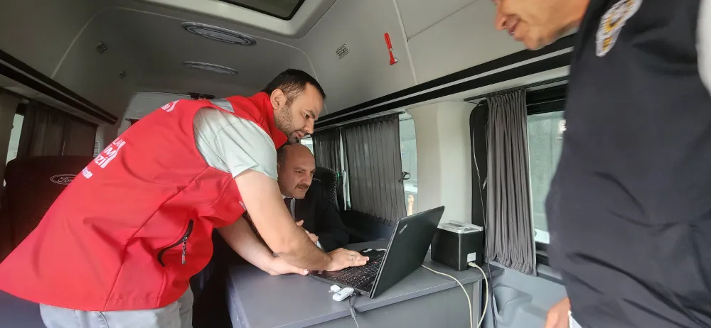KAYMAKAM ÇAKICI MOBİL GÖÇ  NOKTASINI ZİYARET ETTİ