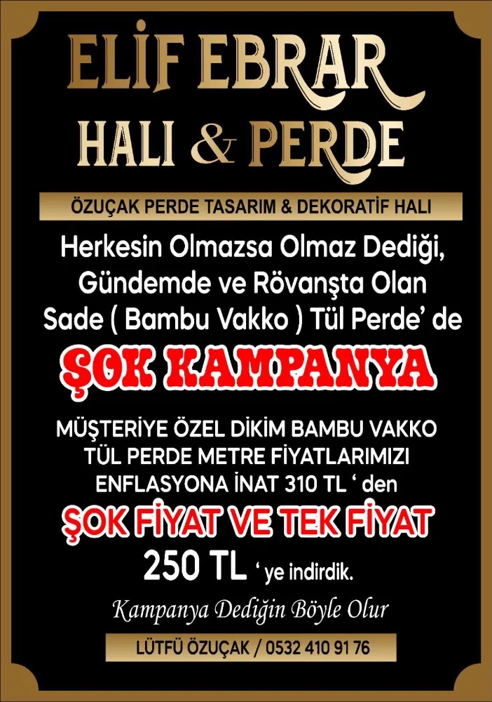 ELİF EBRAR HALI & PERDE’DEN ENFLASYONA MEYDAN OKUYAN KAMPANYA!
